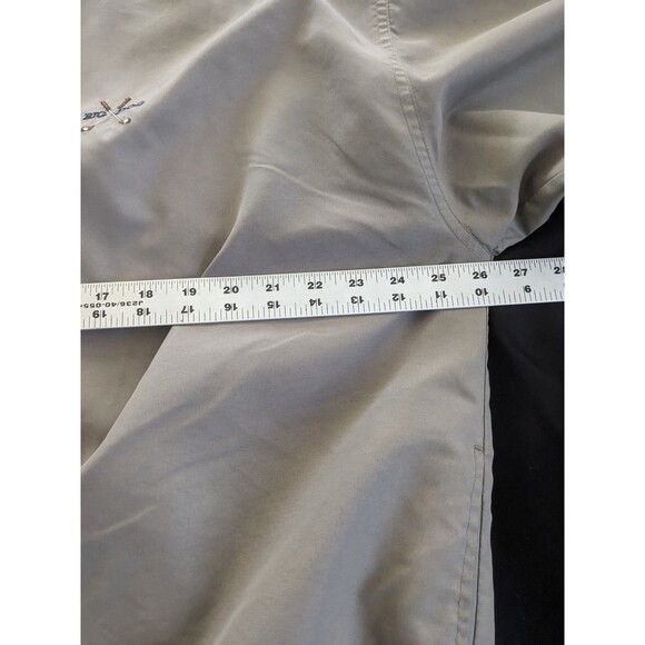 Big Dogs Golf Windbreaker Size Medium Tan Long Sleeves Pockets Lined *Flaw - Picture 7 of 10